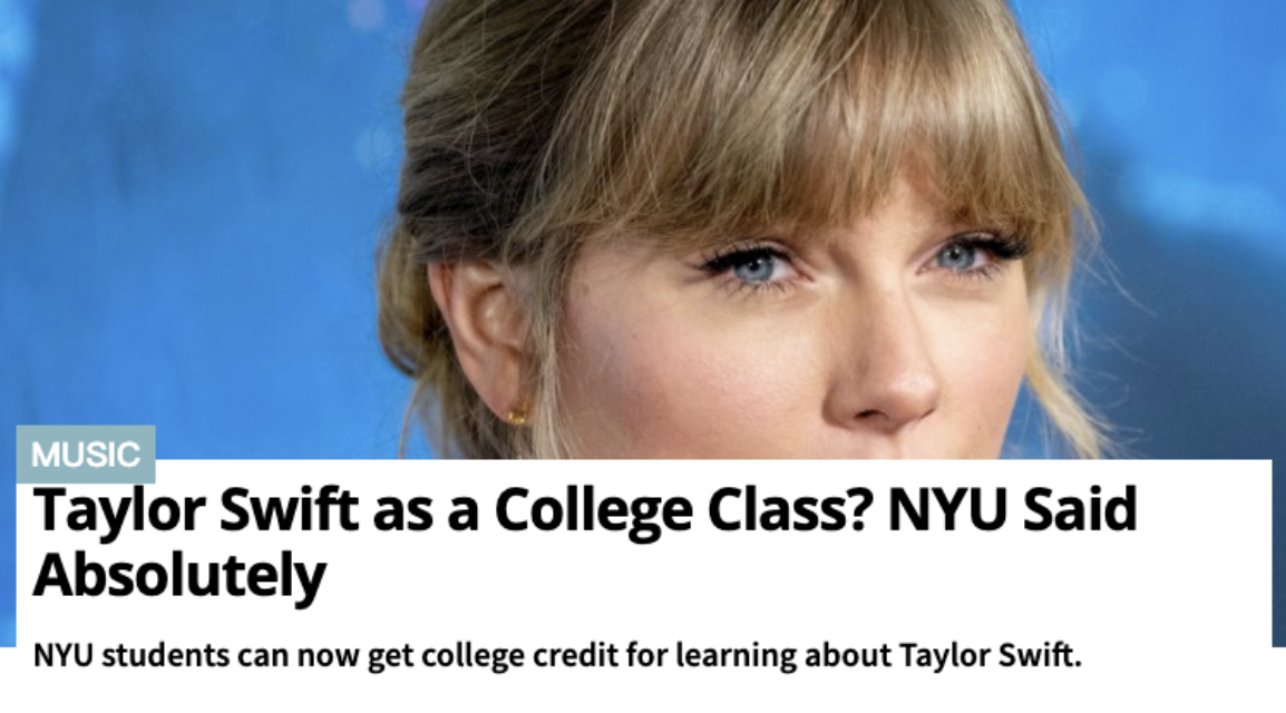 NYU launches course to study Taylor Swift