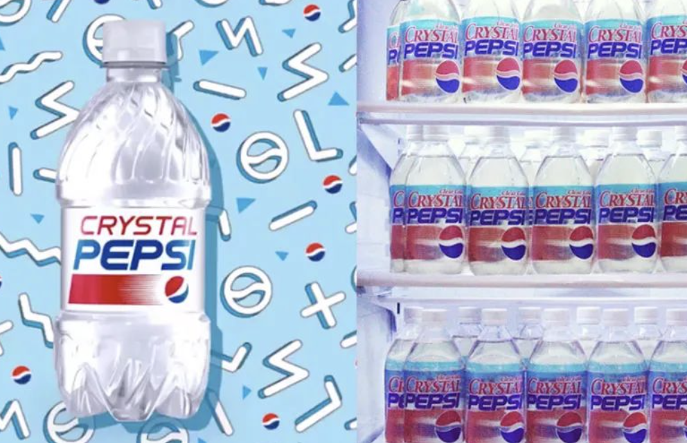 Pepsi Restarts Colorless and Transparent Cola – “Crystal Pepsi”